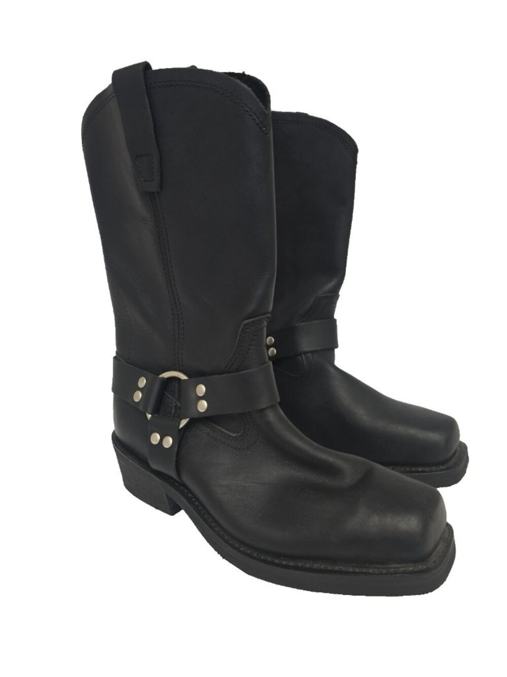 Cody James Men's CJ9995BL Harness Square Soft Toe Motorcycle Boot Black 9.5M